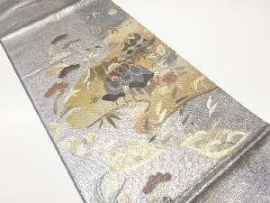 作家物　箔置き螺鈿　茶屋辻模様　袋帯